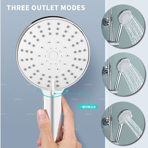 Doccia moderna a doppio manico in acciaio inossidabile Set doccia termostatica a parete multifunzione pressurizzata da bagno doccia - Product Image 4