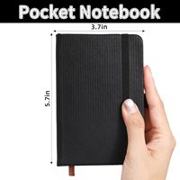 Lot de 3 carnets de poche promotionnels YUNCHUN, format A6, petit format, couverture rigide en cuir, reliure cousue, 100 feuilles, numérique