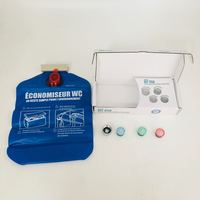 Réservoir d'eau 2,3 l en PVC bleu, lot de 3 pièces, avec boîte de couleur, pour toilette, économie d'eau, expédition depuis la France