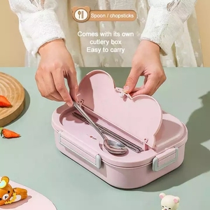 Hộp Cơm Trưa Bento Bằng Thép Không Gỉ Cấp Thực Phẩm Văn Phòng Trẻ Em Hoạt Hình Dễ Thương Thân Thiện Với Môi Trường Phong Cách Mới Cho Người Lớn Trẻ Em - Product Image 5