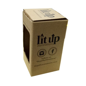 Boîtes d'emballage pliables en papier kraft brun à bas <span class=keywords><strong>prix</strong></span> en gros Boîte <span class=keywords><strong>de</strong></span> réveil Boîtes à ampoules LED avec fenêtre - Product Image 1