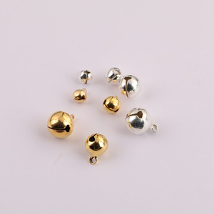 Petites clochettes plaquées cuivre couleur or argent KC, accessoires de bijoux DIY, fournitures de décoration de Noël, outils d'artisanat, sous licence - Product Image 3