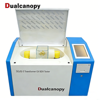 Analyseur d'huile électrique Dualcanopy 80 kV, kit de test d'huile de transformateur, tension de décomposition de l'huile (BDV)
