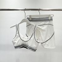 Ensemble de sport 2 pièces personnalisé pour femme : tenue de fitness, yoga et entraînement avec LOGO, short respirant