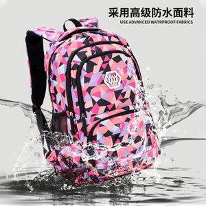 Flying Cross-border Three-piece Genuine Leather Camo School Bag <b>Set</b> for Primary Junior High School Girls Cycling Backpack 50-70L - Product Image 4