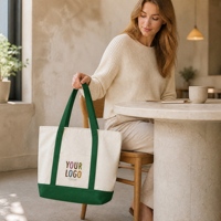 Sac en toile avec poches, sac fourre-tout en toile de coton multi-poches pour le shopping, le rangement, impression de logo personnalisée, transport quotidien, vente en gros