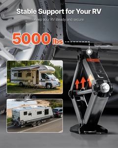 Cric de remorque 5000 lb, crics à ciseaux, stabilisateur de camping-car, ensemble de crics à ciseaux de nivellement, cric stabilisateur robuste avec poignée à manivelle et douille - Product Image 3