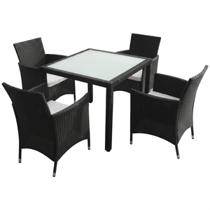Ensemble de chaises et table de jardin en <span class=keywords><strong>rotin</strong></span> tissé à la main pour terrasse, salon de jardin, cour, bord de piscine - Product Image 1