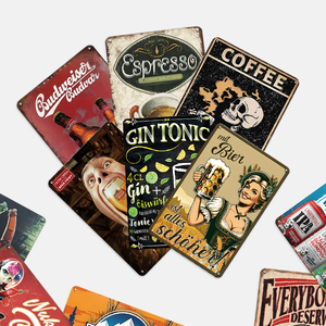 Cartel de hojalata de Metal Vintage al por mayor, pinturas con eslogan de cerveza divertido, Bar, <span class=keywords><strong>restaurante</strong></span>, cafetería, decoración de pared, decoración Retro para amantes de la cerveza - Product Image 1