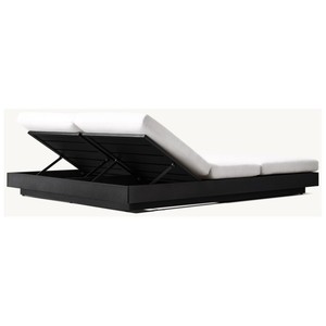 Tumbona Doble Reclinable para Exteriores, <span class=keywords><strong>4</strong></span> <span class=keywords><strong>Posiciones</strong></span>, para Piscina, de <span class=keywords><strong>Aluminio</strong></span> - Product Image 3