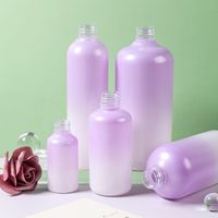 Bouteille en PET violette dégradée personnalisée pour savon liquide bouteille de shampoing en plastique emballage de conteneur de produits de soins capillaires