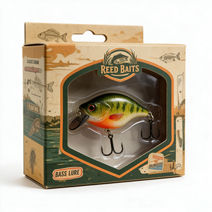 Boîtes d'emballage personnalisées avec logo imprimé, fenêtre transparente, pour la vente en gros OEM, destinées à la présentation de leurres de pêche en détail. - Product Image 5