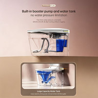 WC intelligent en céramique de haute qualité avec pompe de surpression intégrée, sans limite de pression d'eau, WC automatique