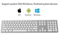Nouveau Clavier Magic AZERTY Français Personnalisé avec Pavé Numérique USB 2.0 Sans Fil pour 3.0