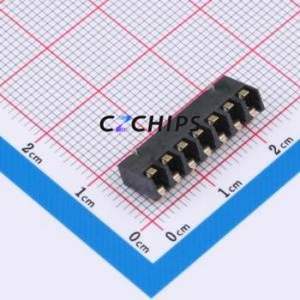 GT-BTP30007-0350B-019A Blade/Spring Contact Battery Connector SMD,P=3mm Connector Spring Contact Type 3mm 7P Vertical Mount - Product Image 2