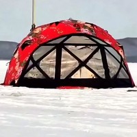 Tente dôme sphérique Yuguan 5 mètres en tissu Oxford 420D pliable imperméable 2000-3000 mm 1000 mm trois couches trois saisons pour le glamping
