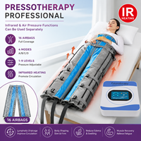 Appareil professionnel de pressothérapie à 16 chambres d'air pour drainage lymphatique, remodelage corporel et analyse cutanée par compression d'air