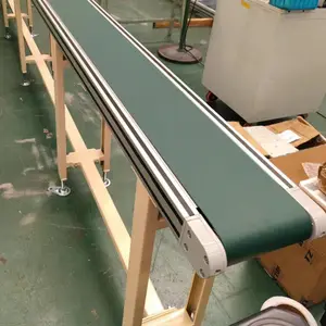 Variable Speed Flat PVC Belt Conveyor Of Aluminum Frame Assembly Line