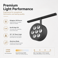 Système de maison intelligente KNX, rail magnétique fin moderne 24V, facile à installer, éclairage sur rail LED encastré à intensité variable, avec éclairage pour magasins de détail