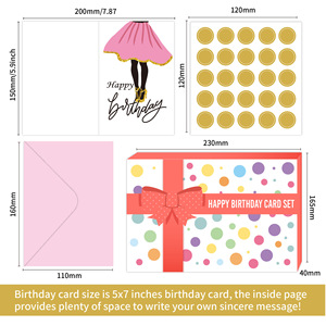 50PCS/Set Cartes de vœux créatives en papier estampé à chaud 5*7 pouces avec enveloppe - Product Image 3