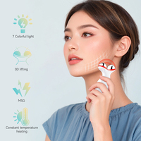 Phenitech 7 Lumière Colorée 3D Lifting-Facial-Dispositif Microcurrent Masseur Facial Rouleau de Visage Masseur de Visage pour Soins de la Peau à la Maison