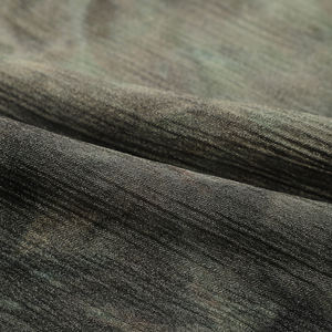 Venta al por mayor Retro Color oscuro 100% poliéster satén crepé Tie Dye tela cómoda cálida ligera para niños y niñas - Product Image 3