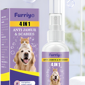 Spray de bain protecteur sans rinçage FURRIYO pour animaux de compagnie, prévention des puces et des poux, lavage sans rinçage 4-en-1 - Product Image 6