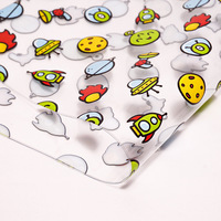 Rouleaux de faux cuir à motif chat fraise, impression numérique, 30x120cm, vinyle imprimé transparent PVC pour nœud à cheveux et sacs