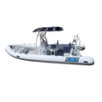 Bateau pneumatique rigide Hedia Luxury PA650 21FT en aluminium, bateau pneumatique Hypalon, embarcation de loisirs aquatiques, bateau pneumatique avec cabine moteur