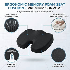 Coussins orthopédiques confortables en mousse à mémoire de forme pour soulager la sciatique et la pression dorsale, coussins de massage pour fauteuil roulant - Product Image 4