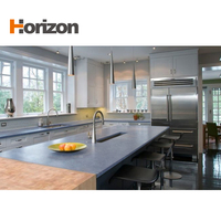 Comptoir en pierre de jade de quartz de cuisine Horizon Comptoir en quartz de couleur grise Dalles minces de quartz
