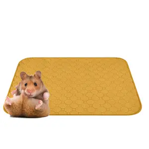 Small Animal Pee Pad Customized Size Durable Bite Resistant Waterproof Soft Pet Urine Pad Guinea Pig Pad Fleece Cage Liners