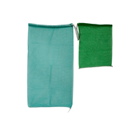 Sac en filet monofilament PP haute résistance avec cordon de serrage pour l'emballage des agrumes et des fruits de mer, sacs en filet plastique transparent durables