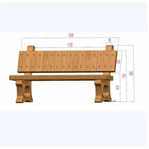 Bancs Jardin Dossier En Bois Chaise Moule pour Béton Décoration Extérieure - Product Image 3