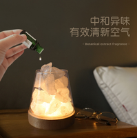 Diffuseur d'huiles essentielles à domicile produit en usine bouteille en verre parfum diffuseur d'arôme en pierre de cristal