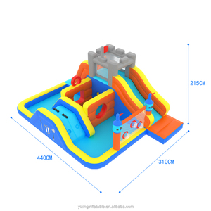Le lit gonflable <span class=keywords><strong>de</strong></span> saut d'obstacle <span class=keywords><strong>de</strong></span> château <span class=keywords><strong>de</strong></span> couleur orange, jaune, bleu grimpe <span class=keywords><strong>la</strong></span> colline - Product Image 2