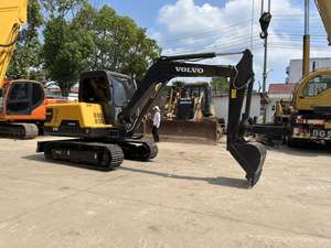 Excavatrice sur chenilles Volvo EC55D d'occasion en bon état, faible nombre d'heures de travail, poids opérationnel de 5 tonnes, godet de 3 m, moteur, stock Shanghai - Product Image 3