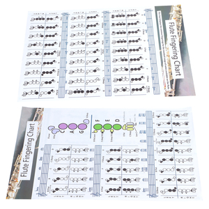 Ayuda <span class=keywords><strong>para</strong></span> la enseñanza de la práctica del estudiante principiante-Tabla de <span class=keywords><strong>acordes</strong></span> de digitación de <span class=keywords><strong>flauta</strong></span> 56x40cm Accesorio de instrumento - Product Image 3