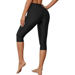 FOXA Swim Capris pour femmes, taille haute, séchage rapide, avec poches, short de bain - Product Image 2