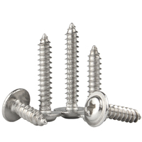 Vis autotaraudeuses à tête cruciforme PWA en acier inoxydable 304 avec rondelle encastrée Phillips, métriques M1.4/M1.7/M2/M2.3/M2.6/M3/M4/M5
