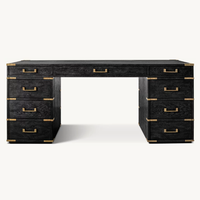 Meubles de bureau classiques de luxe en bois massif et métal bureau d'ordinateur Villa hôtel ventes directes d'usine peuvent être personnalisés