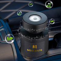Diffuseur de verre unique Mescente couvercle en bois bouteille noire diffuseur de voiture de parfum de voiture pour voitures familiales