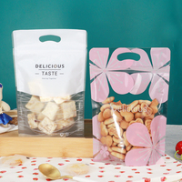 Sacs à biscuits personnalisés, sacs en plastique écologiques pour les entreprises, pochettes transparentes autoportantes pour biscuits et bonbons