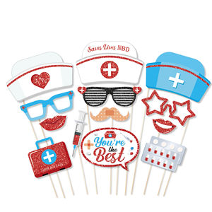 Huancai properti Stan foto Hari anak, dengan tongkat Terima kasih, Kit properti Selfie pesta untuk perawat minggu perlengkapan pesta - Product Image 3