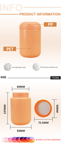 Food Grade 750ml PET <b>Supplement</b> Pill Capsule Vitamin Bottle Support Colour and Finishing Customization - Product Image 6