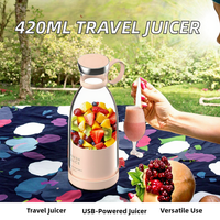 420ml Draagbare Elektrische Smoothie Blender en Mini Reis-Fruitpers Mixer met USB-aansluiting voor een drukke, onderweg-levende stijl