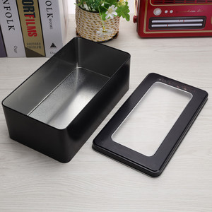 Hộp Thiếc Hình Chữ Nhật Với Pvc Window Hair Clipper <span class=keywords><strong>Set</strong></span> Make Up Brush Chủ - Product Image 4