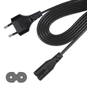 Replacement EU Plug to C7 Figure 8 <b>Power</b> <b>Cable</b>, VDE KEMA CE Approved AC Cord for Home Appliances - Product Image 1