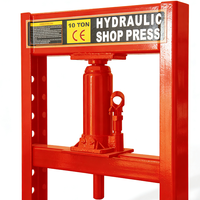 Presse hydraulique d'atelier à cadre en H de 10 tonnes en acier pour garage, atelier de réparation automobile avec manomètre