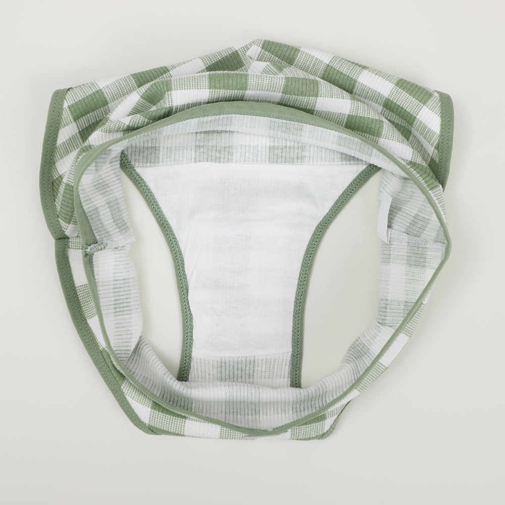 UOKIN Plaid Ladies Panties Pure Cotton Underwear Manufacturer in Wholesale Packs 12pcs Mix Colors and Size in Bulk Sale Adults